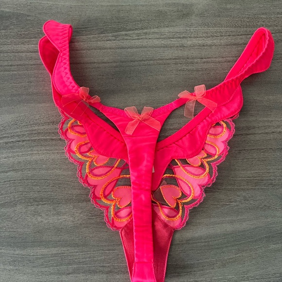 Set FOR LOVE & LEMONS Graphic Hearts Bustier Top and thong - Picture 9 of 11